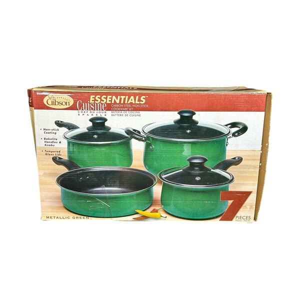 Gibson Home Essentials 7 Piece Cookware Set NIB - Picture 12 of 16